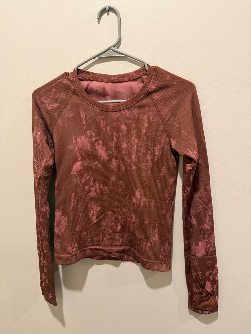 Lululemon Swiftly Tech Long Sleeve 2.0 Shadow Bloom Rose Size 4
